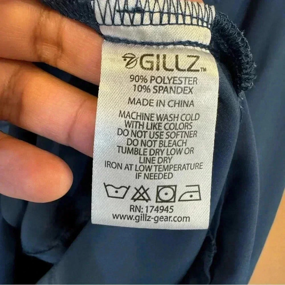 Gillz Outdoor Shirt Long Sleeve Hiking Vented Fishing Camping Blue XL - Picture 8 of 8